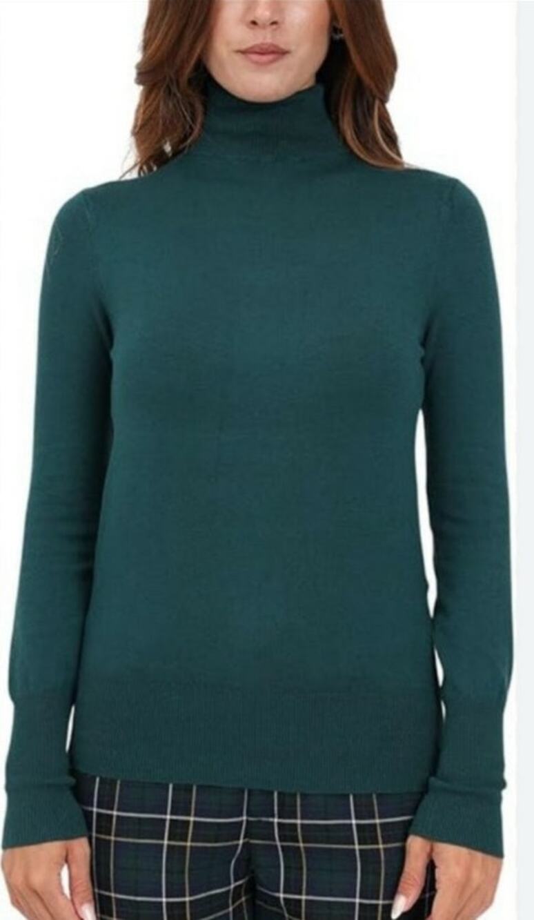 Calvin Klein Green Sweater Turtleneck Size Small